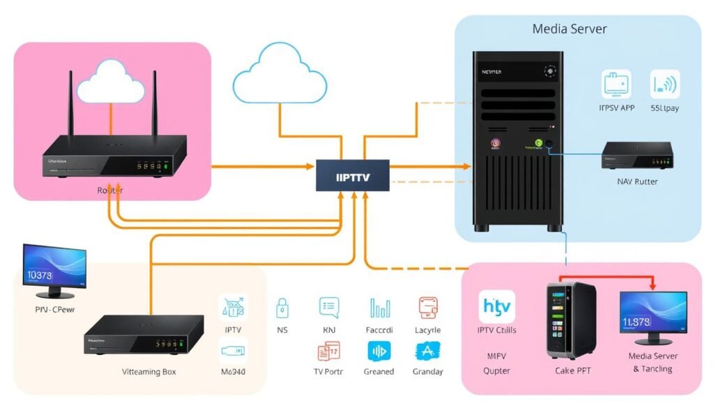 Netzwerkkonfiguration für Medienserver